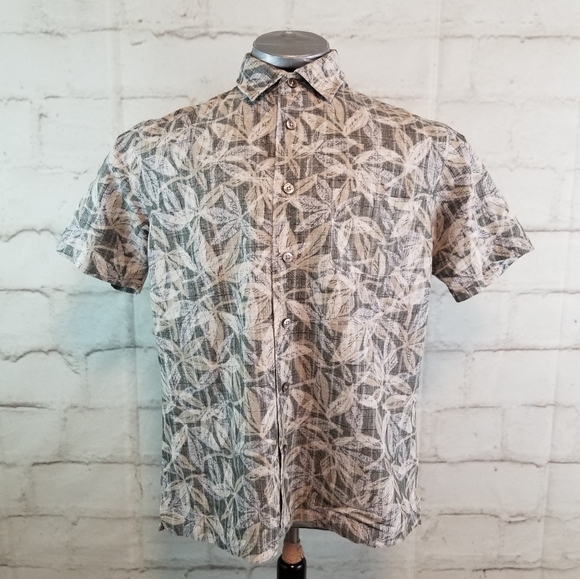 Van Heusen S Short Sleeve Floral Button-Down Shirt - Picture 2 of 6